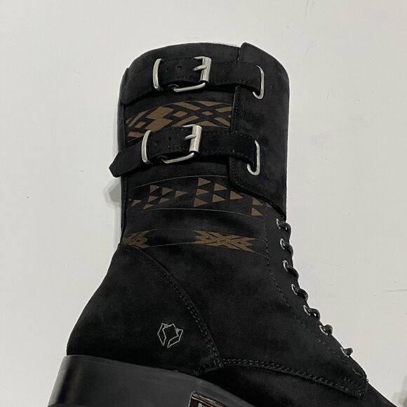 Cobra Society Javier Men’s Black Suede Short Moto Riding Boots Size EU 40 US 7 - Picture 9 of 12